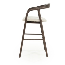 SCAUN DE BAR RAYVEN - LEMN DE FRASIN SI TESATURA - MARO - 55(L) x 62.5(l) x 104(h) cm - Img 3