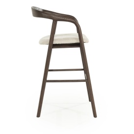 SCAUN DE BAR RAYVEN - LEMN DE FRASIN SI TESATURA - MARO - 55(L) x 62.5(l) x 104(h) cm - Img 9