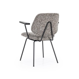 SCAUN JON CU COTIERA MAYWOOD - TESATURA SI METAL - TAUPE - 62(L) x 57.5(l) x 82(h) cm - Img 5