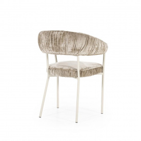 SCAUN LIZZY FEMME - TESATURA / METAL - BEJ - 59(L) x 79(h) x 60.5(l) - Img 7