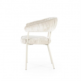 SCAUN LIZZY FEMME - TESATURA / METAL - CREM - 59(L) x 79(h) x 60.5(l) - Img 3