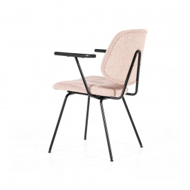 SCAUN LYNN CU COTIERA - TESATURA ROZ - 62X57,5X82 CM - DIN TESATURA SI METAL - (L) x (h) x (l) - Img 6