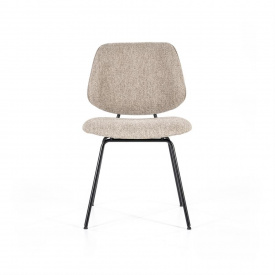 SCAUN LYNN - METAL / LEMN / TESATURA 100% POLIESTER - BEJ - 49.5(L) x 82(h) x 58(l) - Img 4
