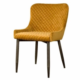 SCAUN OLEDO BLUVEL - METAL / MATERIAL - NEGRU / GALBEN - 60(L) X 80(H) X 52(L) - Img 1