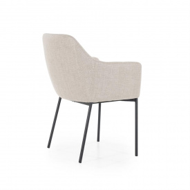 SCAUN PAUL - METAL / LEMN / TESATURA 100% POLIESTER - GRI DESCHIS - 58(L) x 82(h) x 60(l) - Img 8