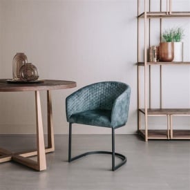 SCAUN PELLARO ADORE - METAL / MATERIAL - NEGRU / ALBASTRU - 56(L) X 79(H) X 57.5(L) - Img 2