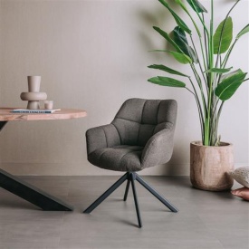 SCAUN PIVOTANT ALBA ALPIN - METAL / MATERIAL - NEGRU / MARO - 67(L) X 86(H) X 66(L) - Img 2