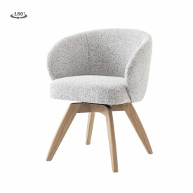 SCAUN PIVOTANT BRESCIA - MATERIAL PUENTE 09 GRI DESCHIS (PIVOTANT) - GRI - 61(L) x 59(l) x 78.5(h)