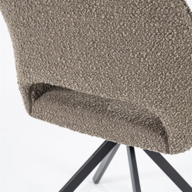 SCAUN PIVOTANT FABIO SPARK - METAL / LEMN / TESATURA 100% POLIESTER - BEJ - 56(L) x 85.5(h) x 58(l) - Img 6