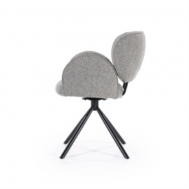 SCAUN PIVOTANT ROSALIN LUNA - METAL / LEMN / TESATURA 100% POLIESTER - GRI - 60.5(L) x 83.5(h) x 61(l) - Img 3