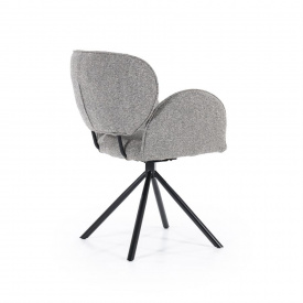 SCAUN PIVOTANT ROSALIN LUNA - METAL / LEMN / TESATURA 100% POLIESTER - GRI - 60.5(L) x 83.5(h) x 61(l) - Img 8