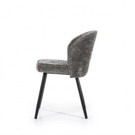 SCAUN RILEY AURORA - METAL / LEMN / TESATURA 100% POLIESTER - CENUSIU - 52.5(L) x 80(h) x 59.5(l) - Img 2