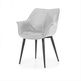 SCAUN SANDY - METAL / LEMN / TESATURA 100% POLIESTER - ALB MURDAR - 67(L) x 83(h) x 64.5(l) - Img 1
