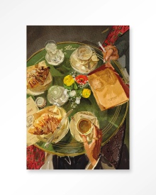 TABLOU - CROISSANTS AT CAFE DE FLORE