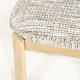TABURET - LOTTIE - GRI TAUPE NORI - 48(L) x 48(l) x 45(h) - Img 3