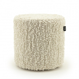 TABURET VISTA MIC - 50% POLIESTER / 50% BUMBAC - ALB MURDAR - Ø40 x 40(h)