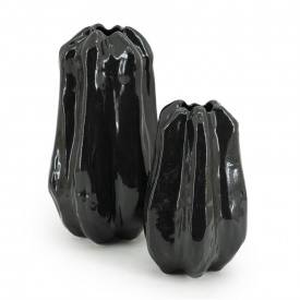 VAS ALBA MARE - CERAMICA - NEGRU - 19.5(L) x 34.8(h) x 19(l) - Img 3