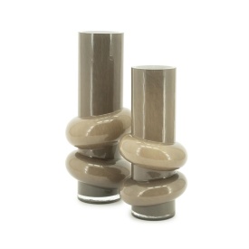 VAZĂ CURBLE MARE - GRI TAUPE - 16.5(L) x 16.5(l) x 39.5(h) - Img 4