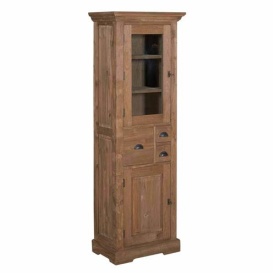 VITRINA BOLOGNA - LEMN DE TEC RECICLAT - MARO - 66(L) x 191(h) x 40(l)