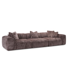 CANAPEA MILANO CU TREI LOCURI - UMPLUTURA CU PUF DE GASCA - 349(L) x 80(h) x 125(l) - Img 1