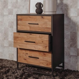 COMODA FELINO - LEMN DE TEC RECICLAT - NATURAL / NEGRU - 65(L) x 95(h) x 45(l) - Img 2