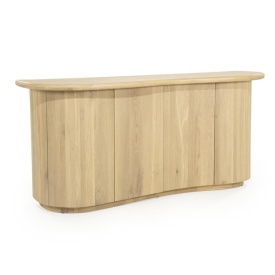 COMODA JOSH - LEMN SI FURNIR DE STEJAR - NATURAL - 180(L) x 50(l) x 80(h) cm - Img 5