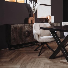 COMODA PADOVA - LEMN DE MANGO [FSC] / METAL - NEGRU - 200(L) x 80(h) x 47(l) - Img 3