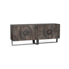 COMODA PADOVA - LEMN DE MANGO [FSC] / METAL - NEGRU - 200(L) x 80(h) x 47(l)