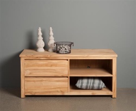 COMODA TV CORONA - LEMN DE TEC [FSC] - MARO NATURAL - 130(L) X 60(H) X 50(L) CM - Img 2