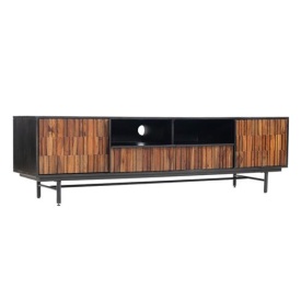 COMODA TV DIMARO - LEMN DE MANGO [FSC] / METAL - NEGRU / MARO NATURAL - 175(L) X 50(H) X 45(L) CM