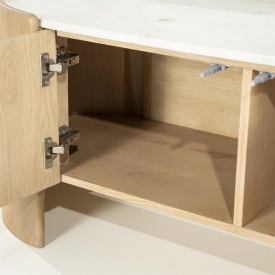 COMODA TV DON - LEMN DE STEJAR SI MARMURA - MARO - 165(L) x 45(l) x 50(h) cm - Img 8