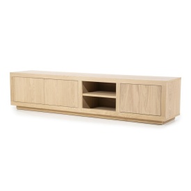 COMODA TV HELSINKI CM - LEMN SI FURNIR DE STEJAR - NATURAL - 200(L) x 42(l) x 45(h) cm - Img 3