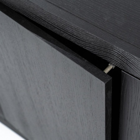 COMODA TV HELSINKI - DIN STEJAR & FURNIR DE STEJAR - NEGRU - 160(L) x 45(h) x 42(l) - Img 5