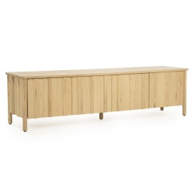 COMODA TV JAKE 4 DR - LEMN SI FURNIR DE STEJAR - NATURAL - 183(L) x 47(l) x 50(h) cm - Img 5
