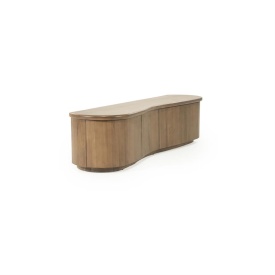 COMODA TV JOSH - LEMN SI FURNIR DE STEJAR - MARO - 180(L) x 42(l) x 43(h) cm - Img 4