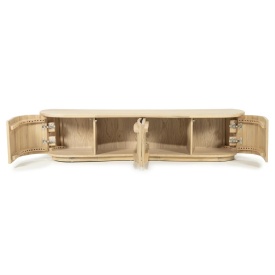 COMODA TV JOSH - LEMN SI FURNIR DE STEJAR - NATURAL - 180(L) x 42(l) x 43(h) cm - Img 5