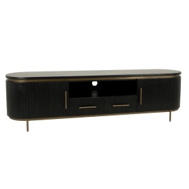 COMODA TV RIVELLO - NEGRU - LEMN DE MANGO - 200(L) x 45(l) x 55(h)