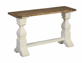 CONSOLA AMANDA HALL - LEMN DE PIN RECUPERAT - ALB / MARO NATURAL - 145(L) X 78(H) X 40(L) CM