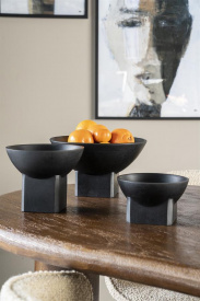DECOR CASA - BORA MEDIU - LEMN DE MANGO [FSC] - NEGRU - 20(L) x 16(h) x 20(l) - Img 3