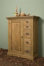 DULAP BOLOGNA - LEMN DE TEC RECICLAT / METAL - NEGRU / MARO NATURAL - 100(L) x 128(h) x 40(l) - Img 2