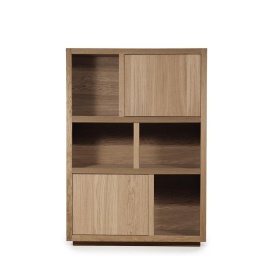 DULAP HELSINKI - LEMN SI FURNIR DE STEJAR - MARO - 120(L) x 42(l) x 170(h) cm