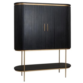 DULAP RIVELLO - LEMN DE MANGO [FSC] / METAL - NEGRU / AURIU - 145(L) x 180(h) x 45(l)