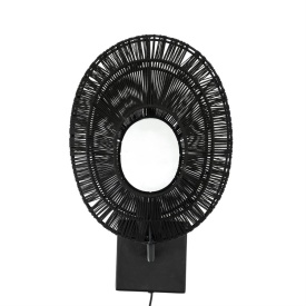 LAMPA DE PERETE OVO - METAL / POLIESTER - NEGRU - 28(L) x 17(l) x 45(h)