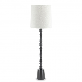 LAMPADAR PULSE - METAL/TESATURA - BEJ/NERGU - 46(L) x 159(h) x 46(l)