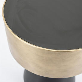 MASA DE CAFEA BUNGA MICA - DIN METAL - NEGRU / GOLD - Ø40 x 50(h) - Img 2