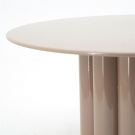 MASA DE CAFEA OLYMPA - METAL - BEJ / CREM - Ø63 x 35.6(h) - Img 2
