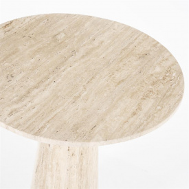MASA DE DINING AIME - TRAVERTIN - BEJ - Ø70 x 75(h) - Img 2
