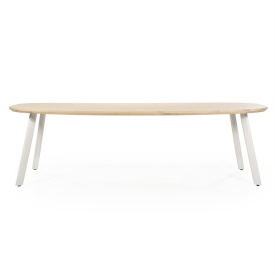 MASA DE DINING DION - LEMN DE STEJAR & METAL - NATURAL - 260(L) x 110(l) x 77(h) cm
