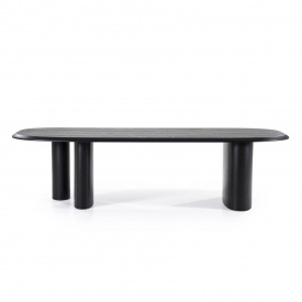 MASA DE DINING WALTER - LEMN DE STEJAR FIN - NEGRU - 300(L) x 76(h) x 120(l) - Img 1