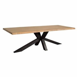 MASA DE LIVING SOVANA - LEMN DE SALCAM - NEGRU / NATURAL - 240(L) X 78(H) X 100(L) CM - Img 1